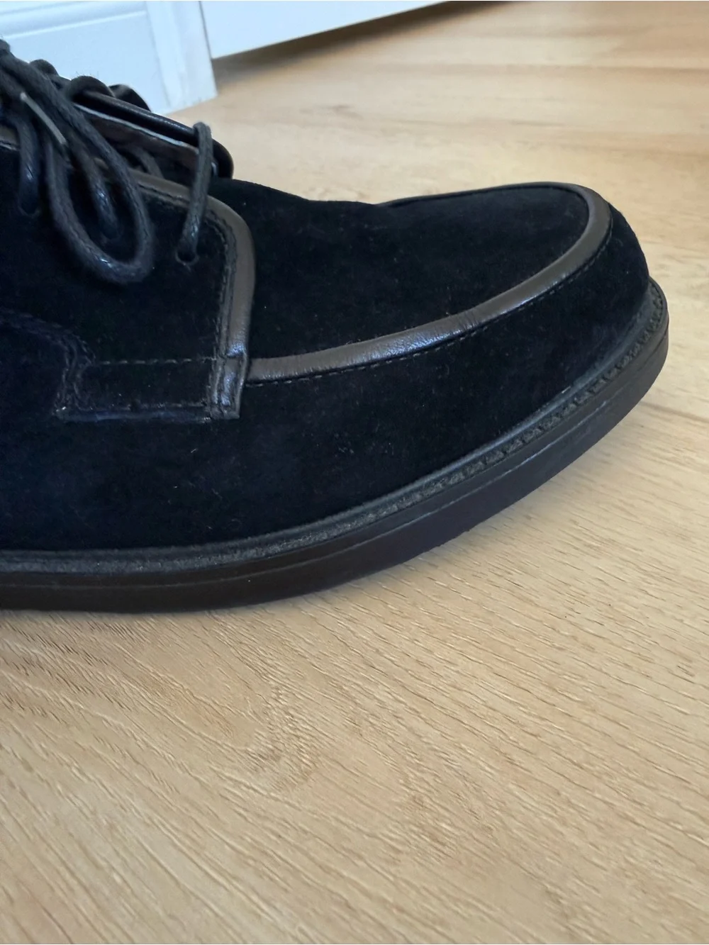 Hush Puppies Vintage Men's Black Riverbuck Suede Lace-Up Derby Shoes Size 8